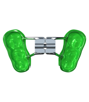 Orthodontic expander used in early treatment to widen the upper jaw