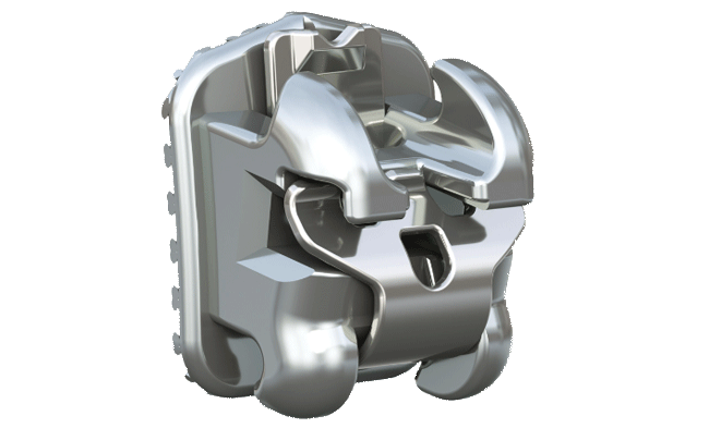 Self-ligating metal braces bracket diagram
