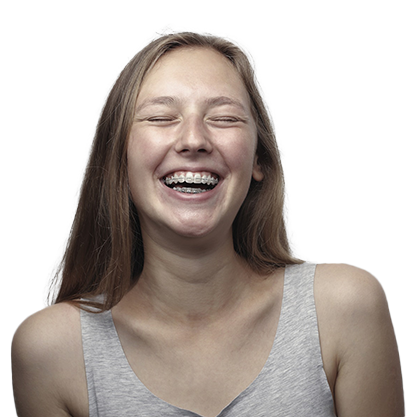 Teen girl with metal braces under orthodontic care in Hawthorn with Dr Carolyn Ng
